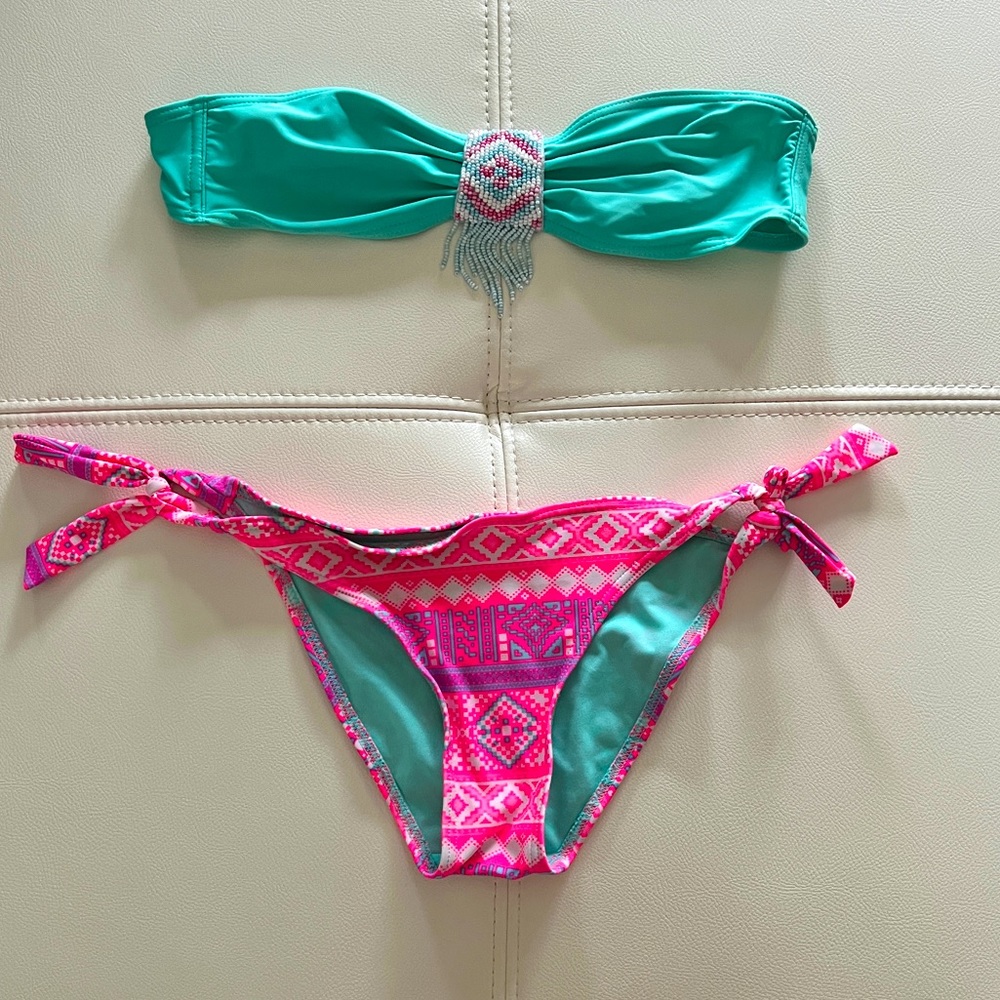 Turquoise Bandeau Bikini